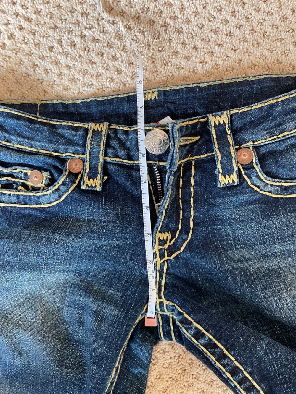 Vintage True Religion Julie Big T Super Skinny Jeans size 27 USA - Y2K Style - Picture 4 of 9